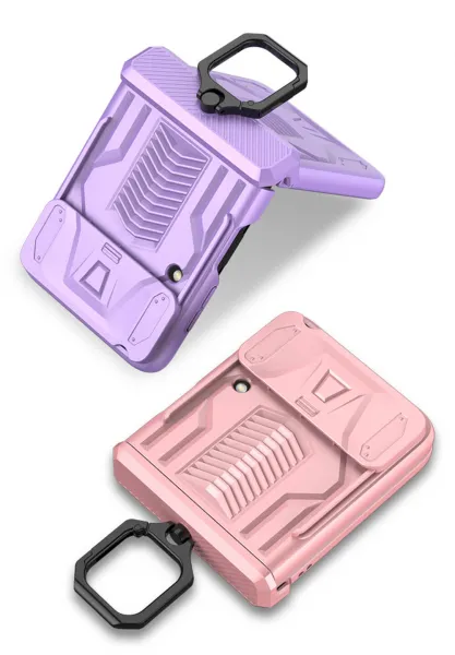 GKK CAMSHIELD Ochranný kryt pre Samsung Galaxy Z Flip 3 5G fialový