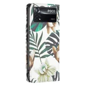 ART Peňaženkový kryt Xiaomi Poco M4 Pro 5G / Redmi Note 11S 5G GREEN LEAVES