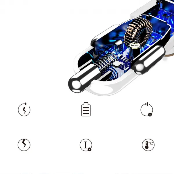 DUDAO R5s Nabíjačka do auta 2x USB 3.4A šedé