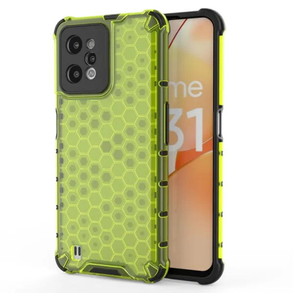HONEYCOMB Ochranný kryt Realme C31 zelený