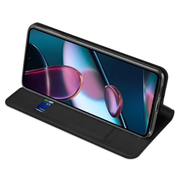 DUX Peňaženkový kryt Motorola Edge 30 Pro čierny