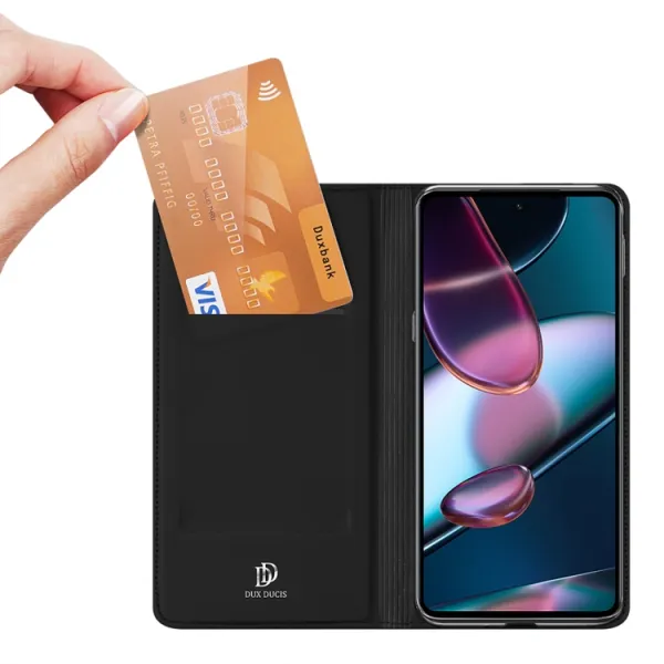 DUX Peňaženkový kryt Motorola Edge 30 Pro čierny