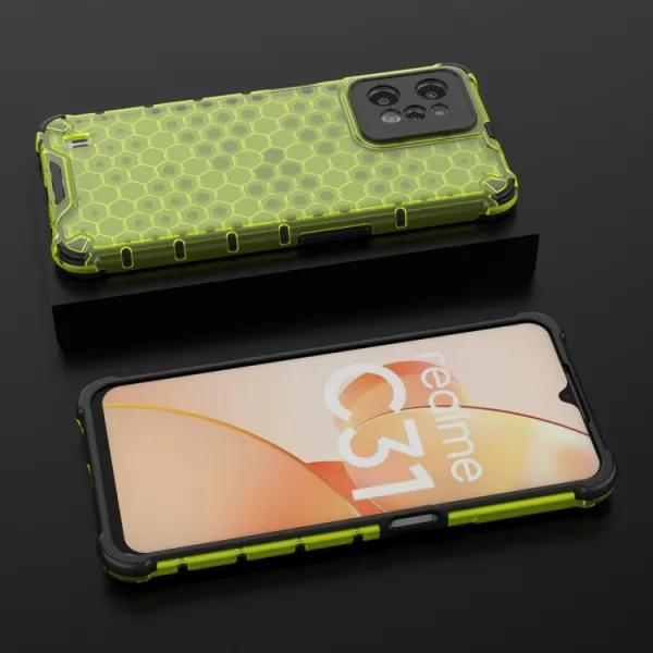 HONEYCOMB Ochranný kryt Realme C31 zelený