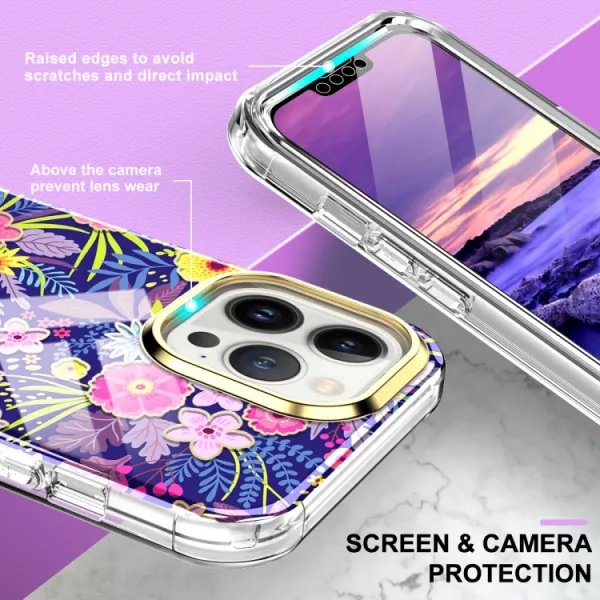 DUAL ART Odolný kryt pre Apple iPhone 13 Pro FLORAL