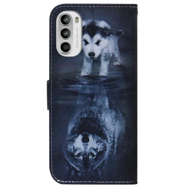 ART Peňaženkový kryt pre Motorola Moto G52 WOLF DOG