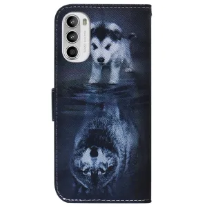 ART Peňaženkový kryt pre Motorola Moto G52 WOLF DOG
