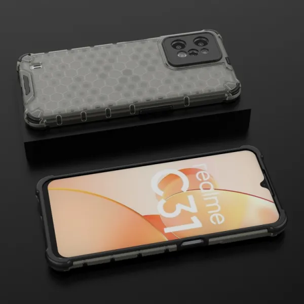 HONEYCOMB Ochranný kryt Realme C31 čierny
