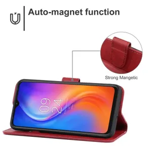 SMOOTH Peňaženkové puzdro Tecno Spark 8 červené