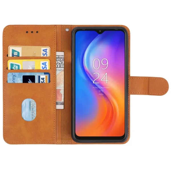 SMOOTH Peňaženkové puzdro Tecno Spark 8 hnedé