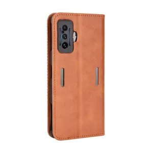BUSINESS Peňaženkový kryt pre Xiaomi Poco F4 GT hnedý