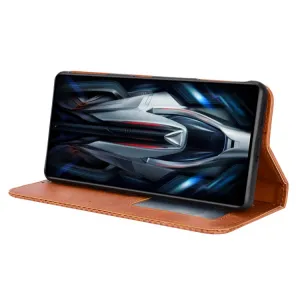 BUSINESS Peňaženkový kryt pre Xiaomi Poco F4 GT hnedý