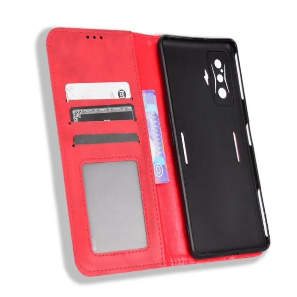 BUSINESS Peňaženkový kryt pre Xiaomi Poco F4 GT červený