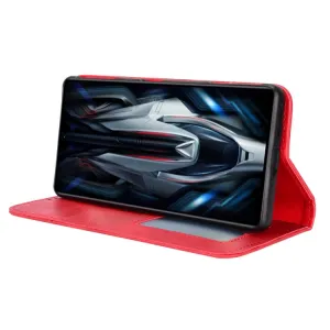 BUSINESS Peňaženkový kryt pre Xiaomi Poco F4 GT červený