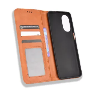 BUSINESS Peňaženkový kryt pre Motorola Moto G52 hnedý