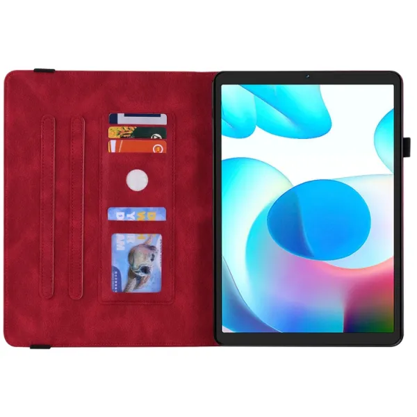 ART BUTTERFLY Zaklápacie puzdro Realme Pad Mini červené
