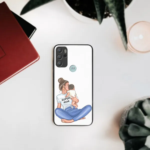 MY ART Silikónový obal Motorola Moto G60s SUPERMOM (112)