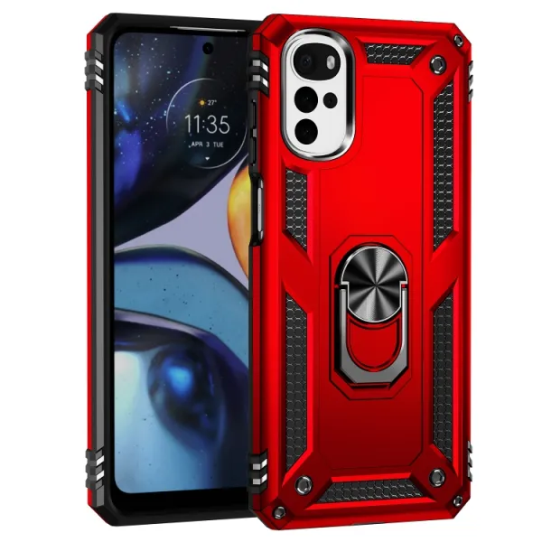 RING Ochranný obal pre Motorola Moto G22 červený