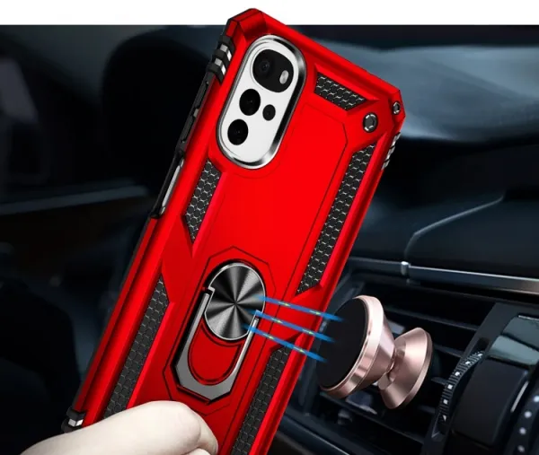 RING Ochranný obal pre Motorola Moto G22 červený