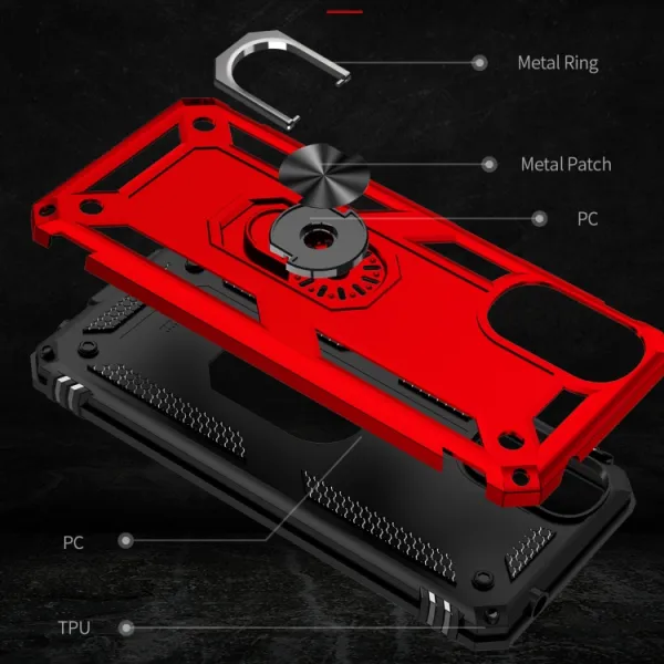 RING Ochranný obal pre Motorola Moto G22 červený
