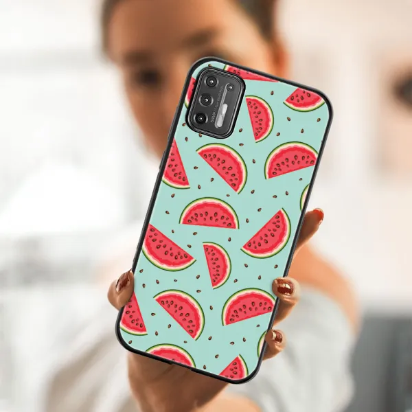 MY ART Silikónový obal Motorola Moto G9 Plus WATERMELON (120)