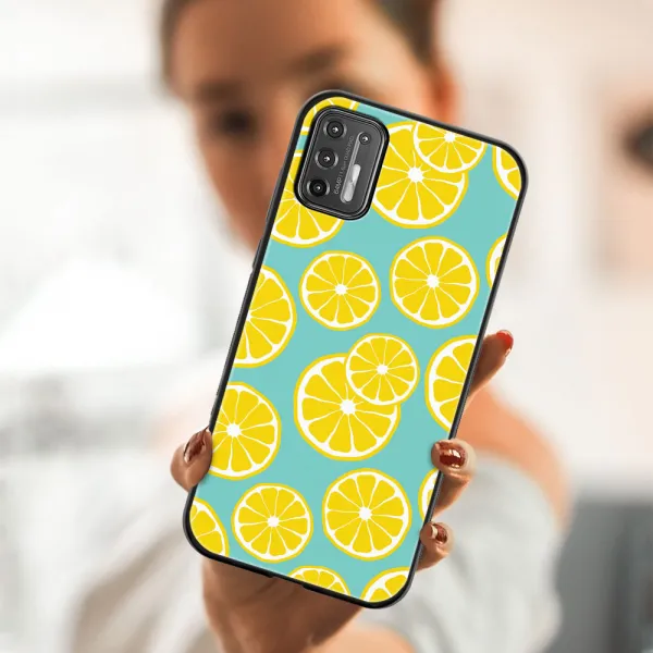 MY ART Silikónový obal Motorola Moto G9 Plus LEMON (121)