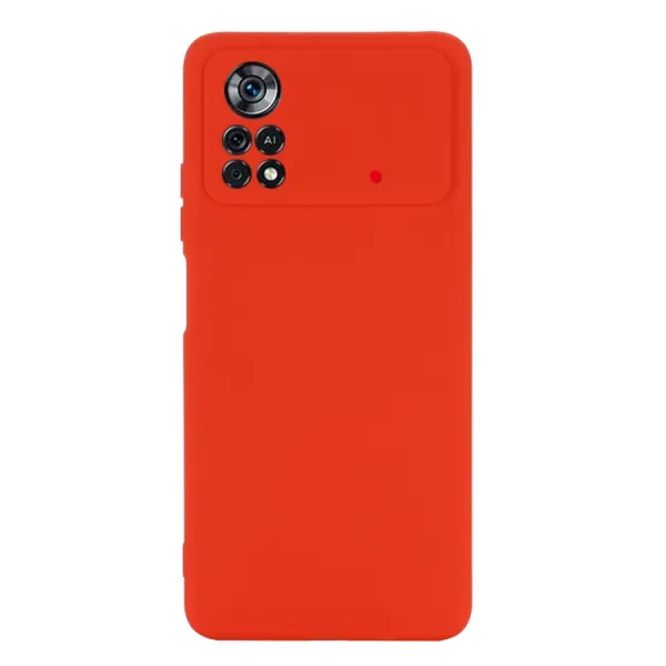 RUBBER Gumený kryt Xiaomi Poco X4 Pro 5G červený
