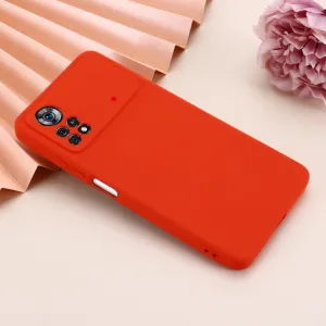 RUBBER Gumený kryt Xiaomi Poco X4 Pro 5G červený