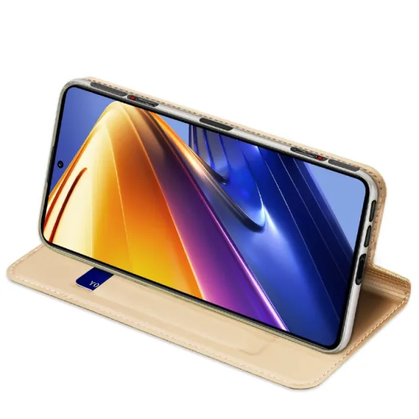 DUX Peňaženkový kryt Xiaomi Poco F4 GT zlatý