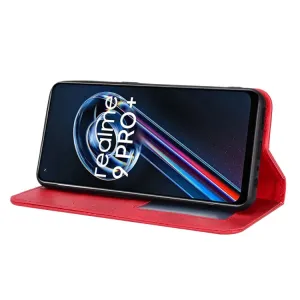 BUSINESS Peňaženkový kryt pre Realme 9 Pro / Realme 9 5G červený