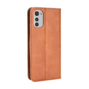 BUSINESS Peňaženkový kryt pre Motorola Moto E32 / E32s hnedý