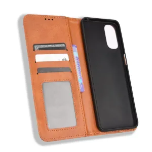 BUSINESS Peňaženkový kryt pre Motorola Moto E32 / E32s hnedý