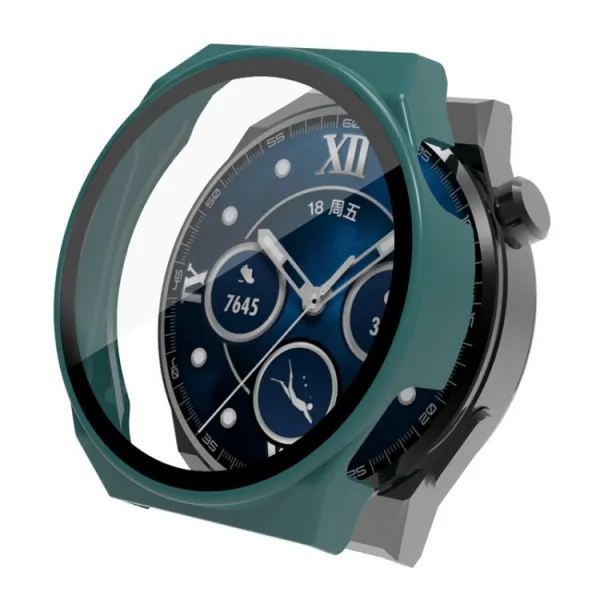 Plastový kryt s ochranným sklom pre Huawei Watch GT 3 Pro 46mm zelený