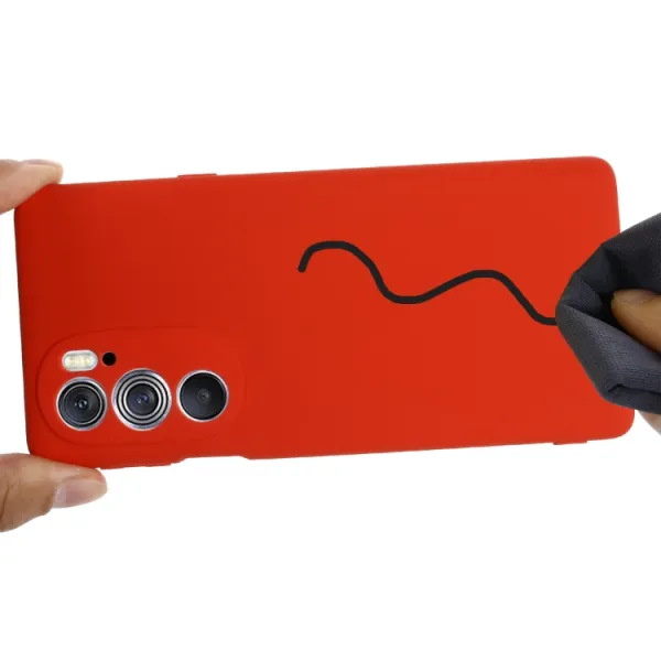 RUBBER Ochranný kryt Motorola Edge 30 Pro červený