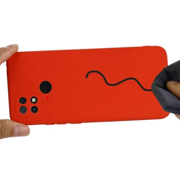 RUBBER Ochranný kryt Xiaomi Redmi 10C červený