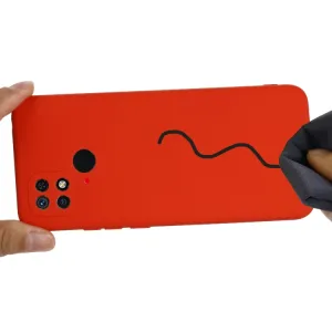 RUBBER Ochranný kryt Xiaomi Redmi 10C červený