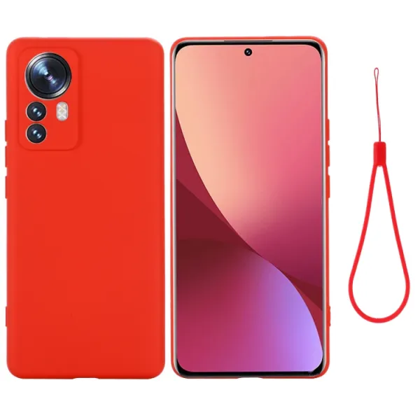 RUBBER Ochranný kryt Xiaomi 12 Pro červený