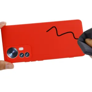 RUBBER Ochranný kryt Xiaomi 12 Pro červený