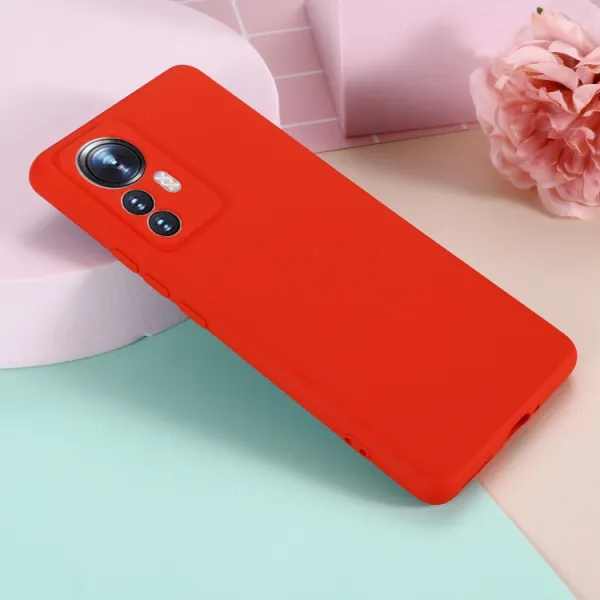 RUBBER Ochranný kryt Xiaomi 12 Pro červený