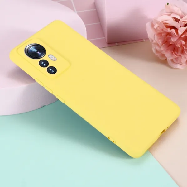 RUBBER Ochranný kryt Xiaomi 12 Pro žltý