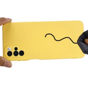 RUBBER Ochranný kryt Motorola Moto G22 žltý