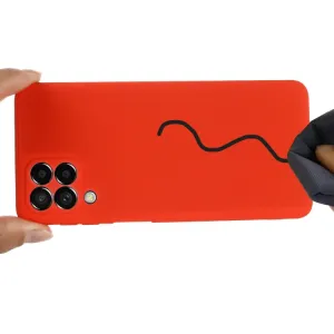 RUBBER Ochranný kryt Samsung Galaxy M53 5G červený