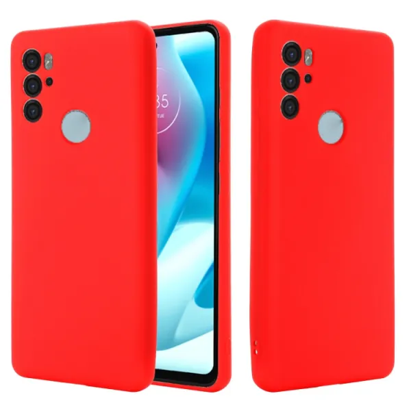 RUBBER Ochranný kryt Motorola Moto G60s červený