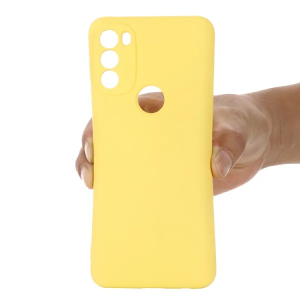 RUBBER Ochranný kryt Motorola Moto G71 5G žltý