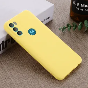 RUBBER Ochranný kryt Motorola Moto G71 5G žltý