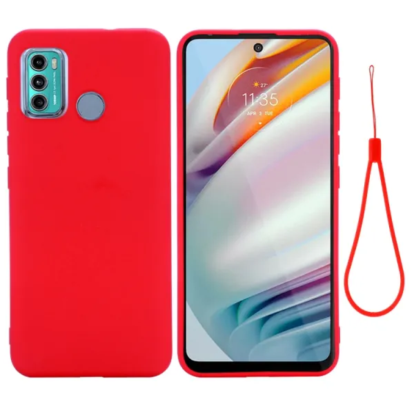 RUBBER Ochranný kryt Motorola Moto G60 červený