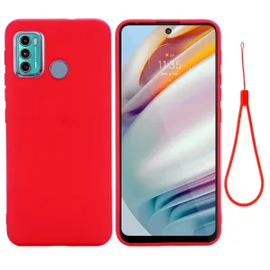 RUBBER Ochranný kryt Motorola Moto G60 červený
