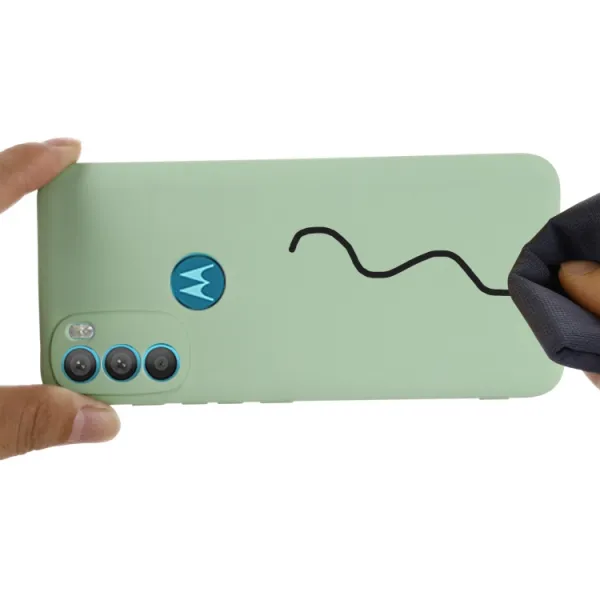 RUBBER Ochranný kryt Motorola Moto G71 5G zelený