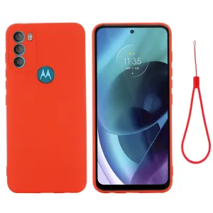 RUBBER Ochranný kryt Motorola Moto G71 5G červený