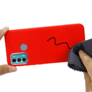 RUBBER Ochranný kryt Motorola Moto G60 červený