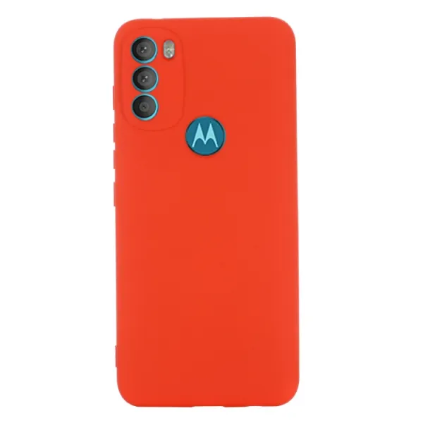 RUBBER Ochranný kryt Motorola Moto G71 5G červený